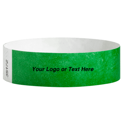 Tyvek3-4SolidKellyGreenWristbandCustom