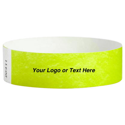 Tyvek3-4SolidLimeGreenWristbandCustom
