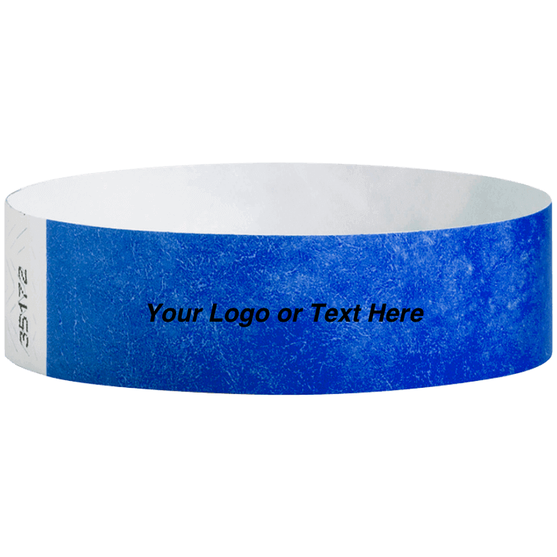 Tyvek3-4SolidMarineBlueWristbandCustom