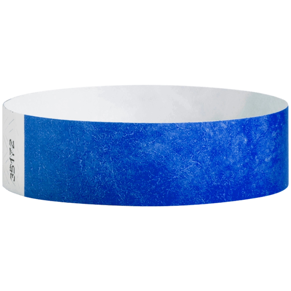 Marine blue solid tyvek wristband in round 