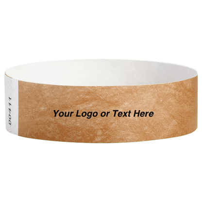 Tyvek3-4SolidMochaWristbandCustom