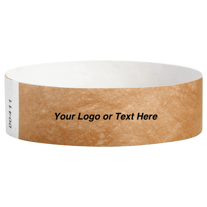Tyvek3-4SolidMochaWristbandCustom