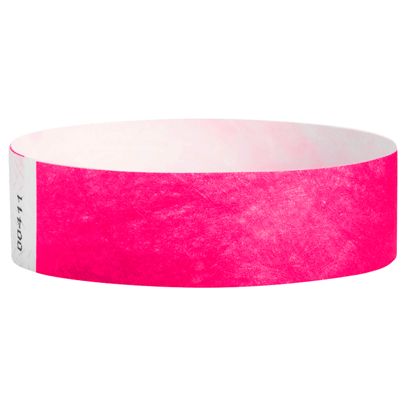 Tyvek3-4SolidNeonPinkWristband