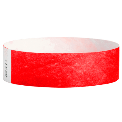 Tyvek3-4SolidNeonRedWristband