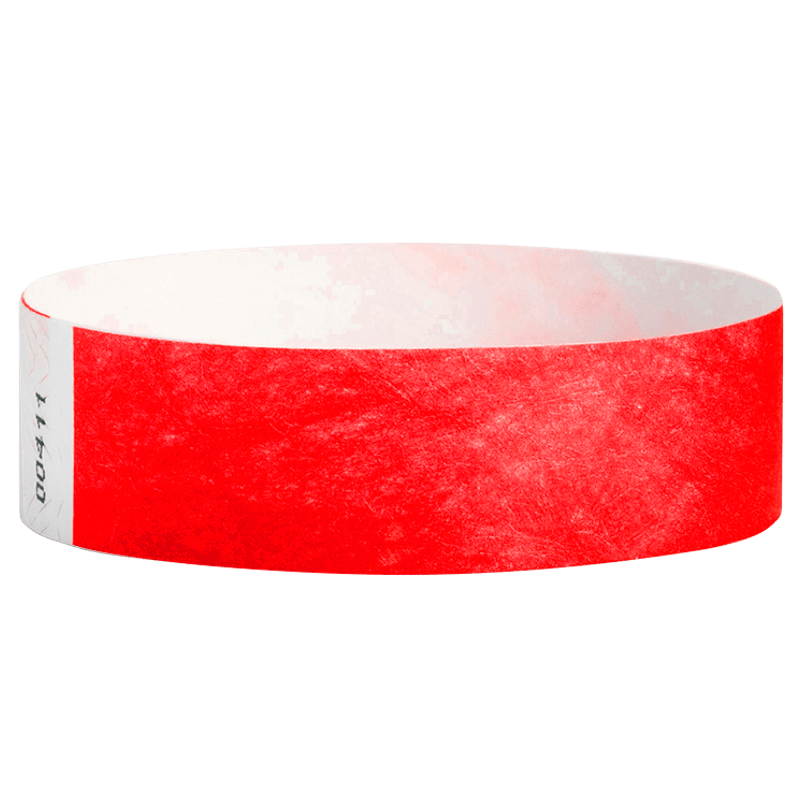 Tyvek3-4SolidNeonRedWristband