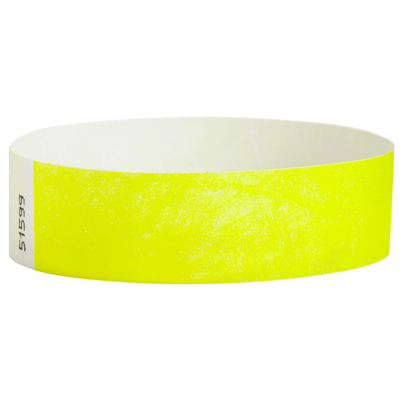 Tyvek3-4SolidNeonYellowWristband