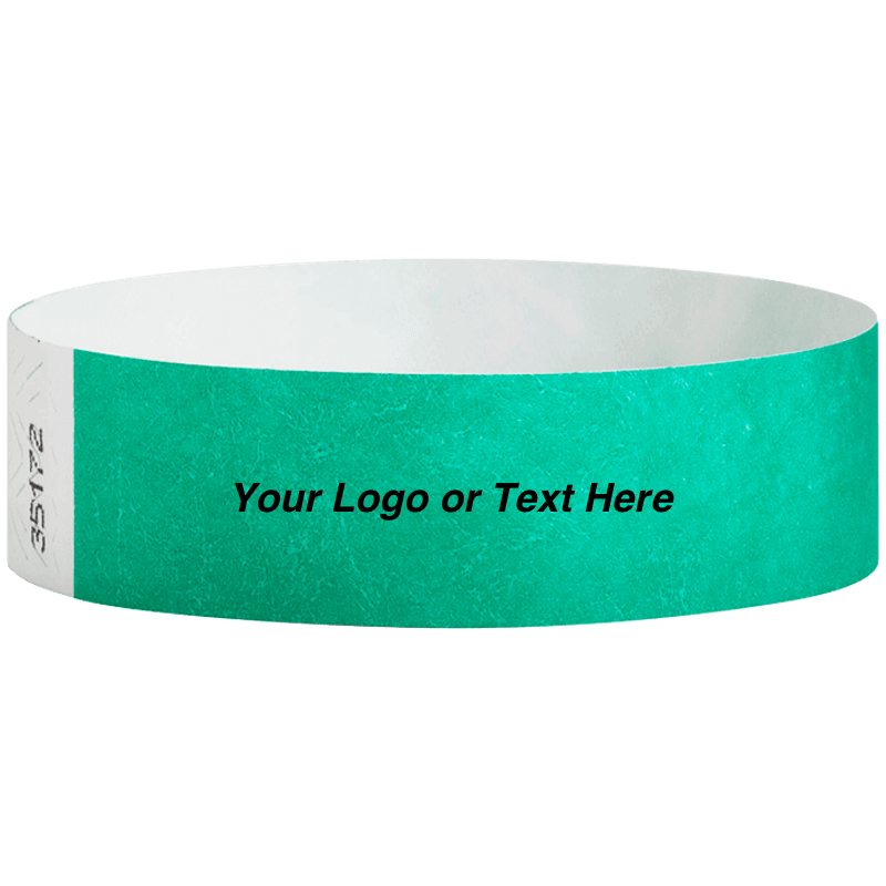 Tyvek3-4SolidPantoneGreenWristbandCustom
