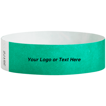 Tyvek3-4SolidPantoneGreenWristbandCustom