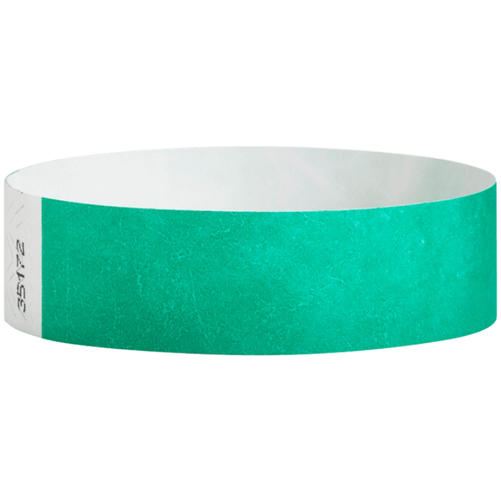 Pantone green solid tyvek wristband in round 