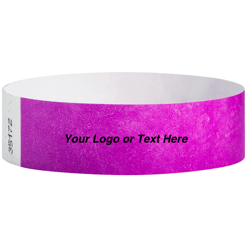Tyvek3-4SolidPantonePurpleWristbandCustom