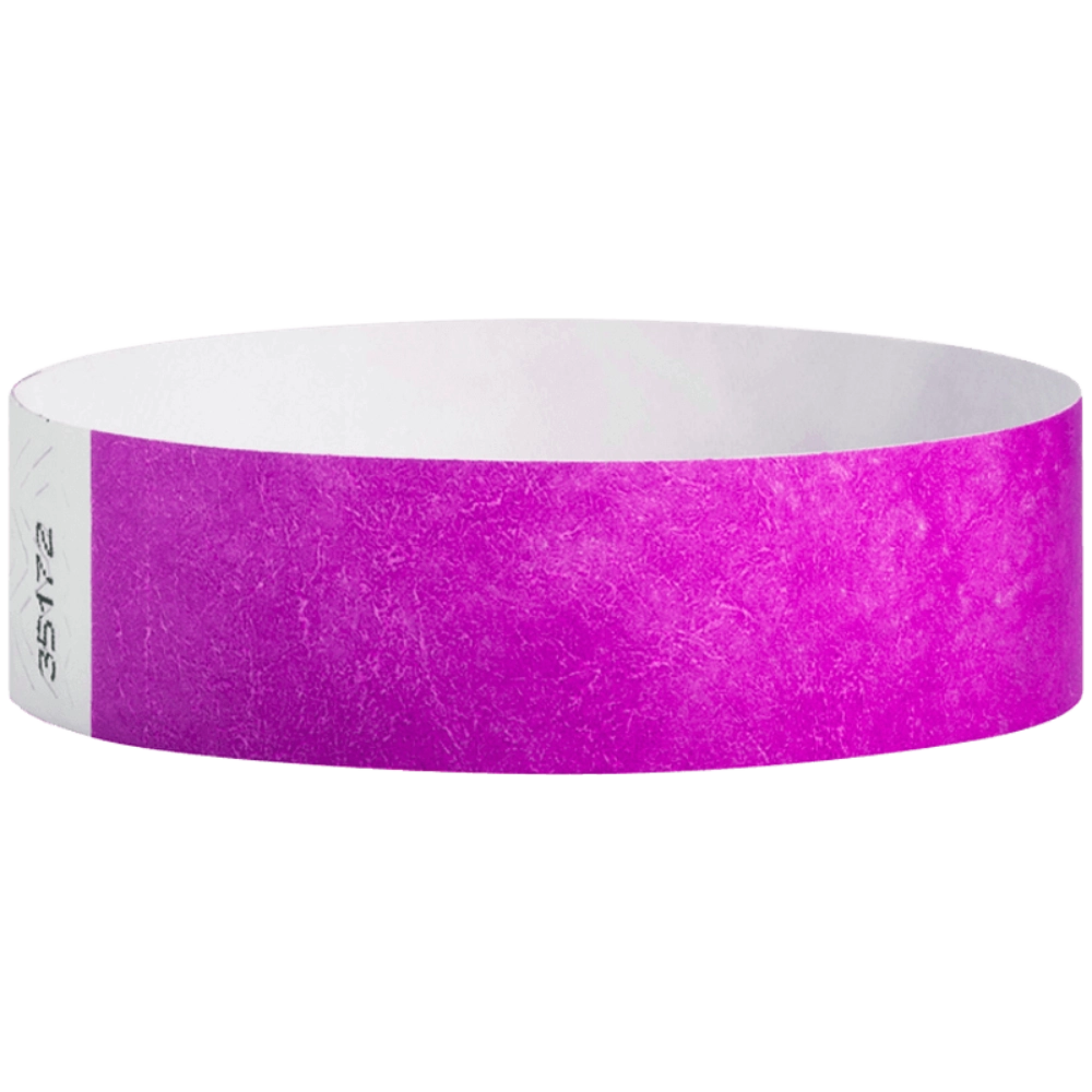 Pantone Purple tyvek solid 3/4 wristband - shown in round 