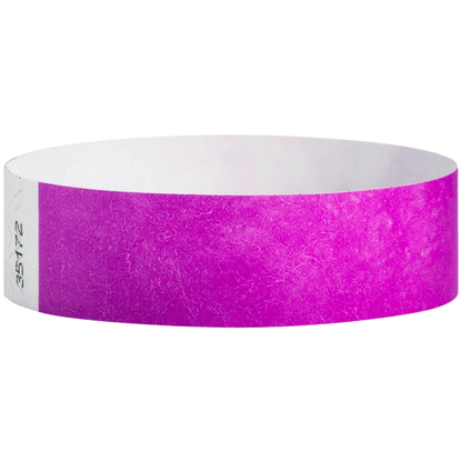 Pantone Purple tyvek solid 3/4 wristband - shown in round 