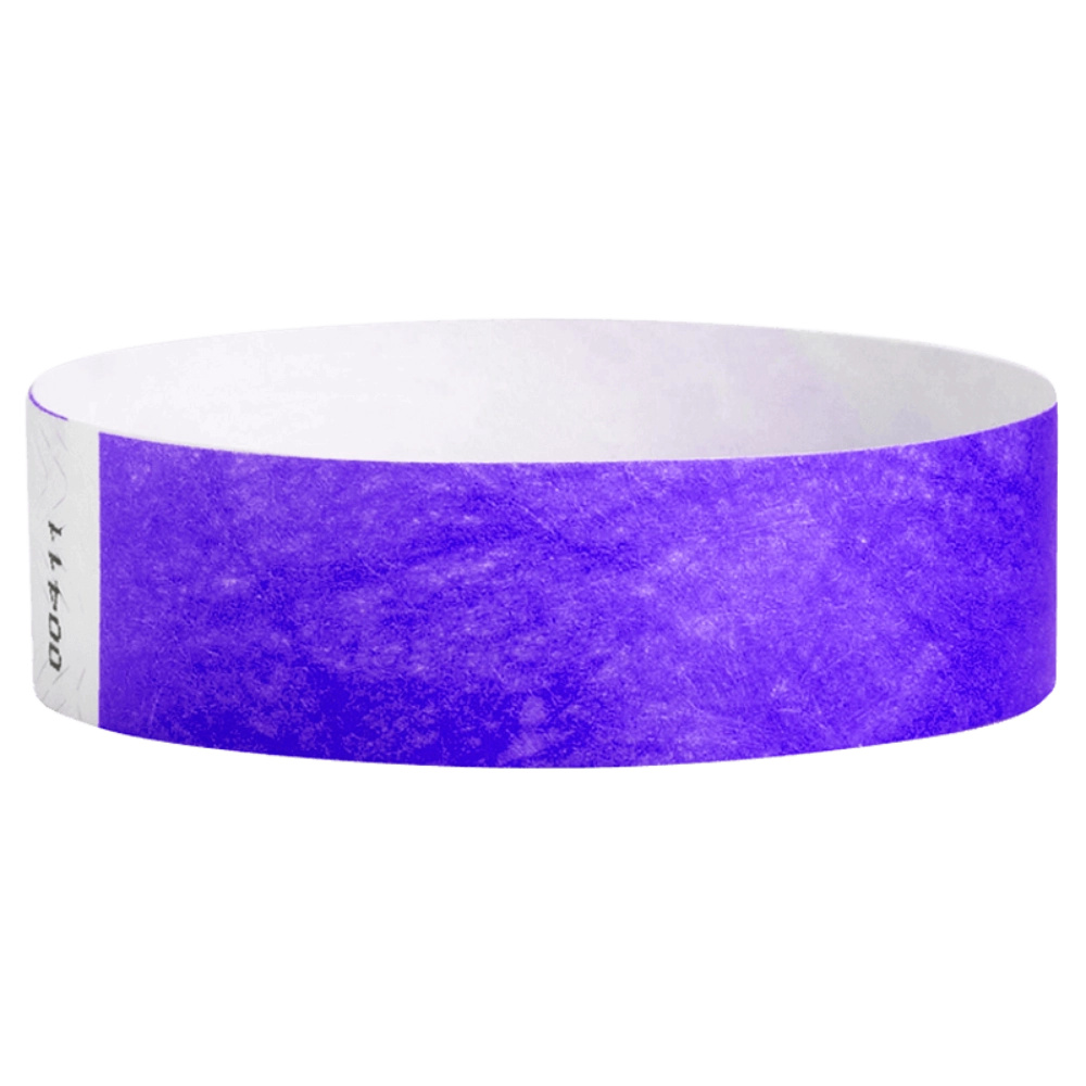 Purple Tyvek wristband in round 