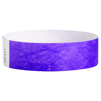 Purple solid tyvek wristband in round 