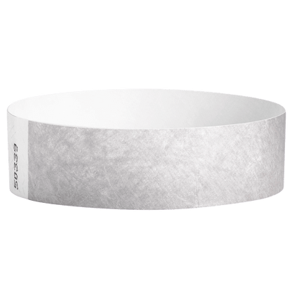 Tyvek3-4SolidSilverWristband