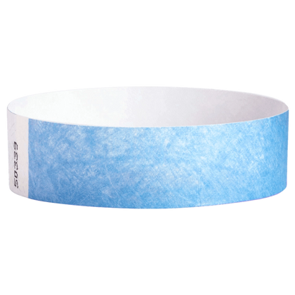 Sky blue Tyvek wristband in round 