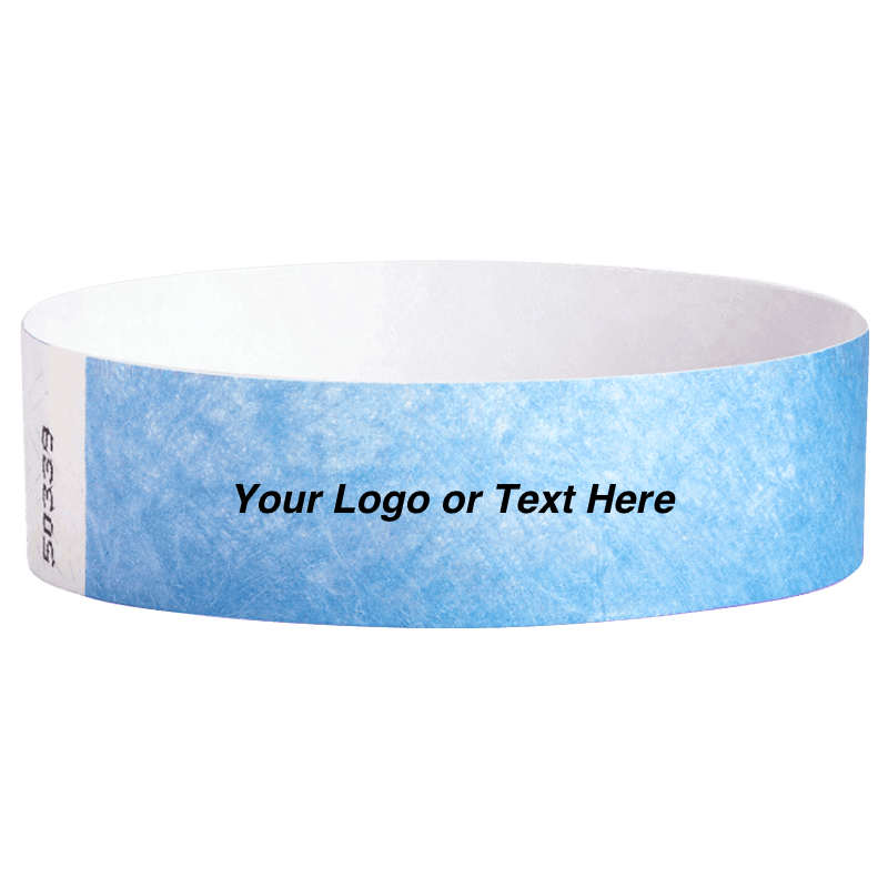 Tyvek3-4SolidSkyBlueWristbandCustom
