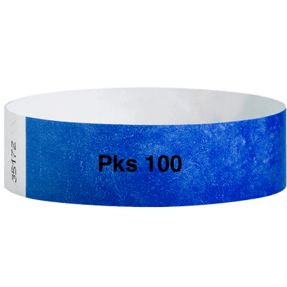 tyvek 3/4" solid wristband pk of 100 marine blue