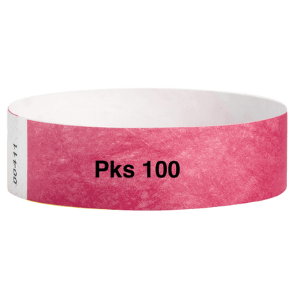 tyvek 3/4" solid wristband pk of 100 cranberry