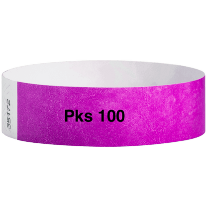 tyvek 3/4" solid wristband pk of 100 pantone purple