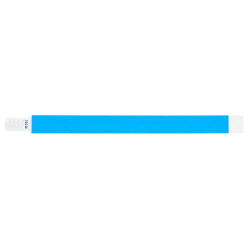 tyvek 3/4" solid qwik fit wristband in neon blue