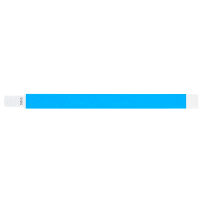 tyvek 3/4" solid qwik fit wristband in neon blue