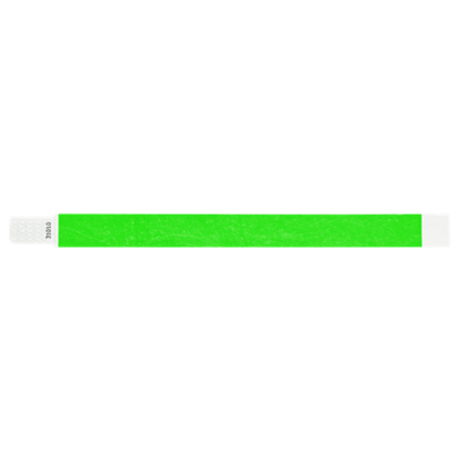 tyvek 3/4" solid qwik fit wristband in neon green