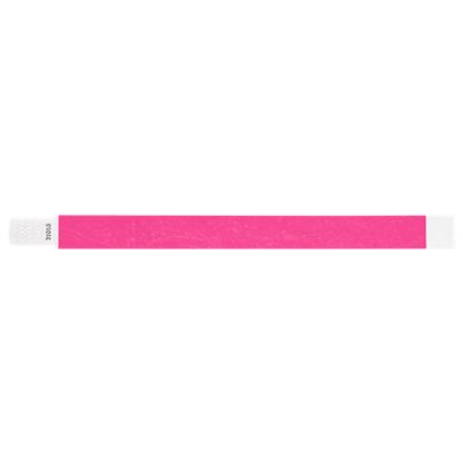 tyvek 3/4" solid qwik fit wristband in neon pink