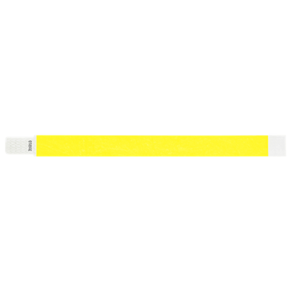 tyvek 3/4" solid qwik fit wristband in neon yellow