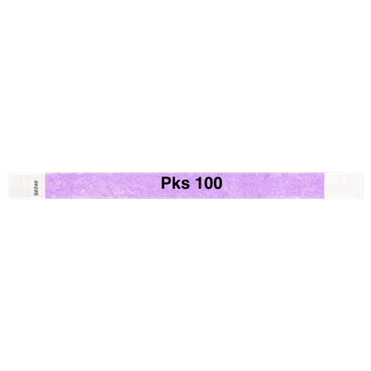 tyvek 3/4" solid wristband berry pks 100
