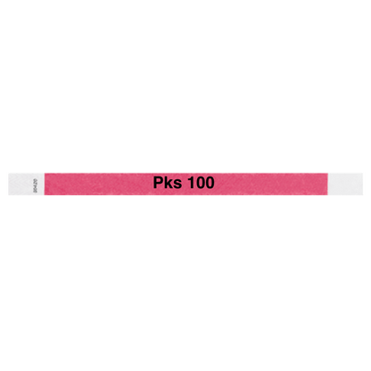 tyvek 3/4" solid wristband cranberry pks 100
