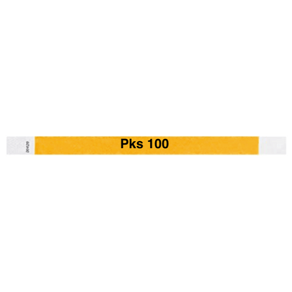 tyvek 3/4" solid wristband goldenrod pks 100