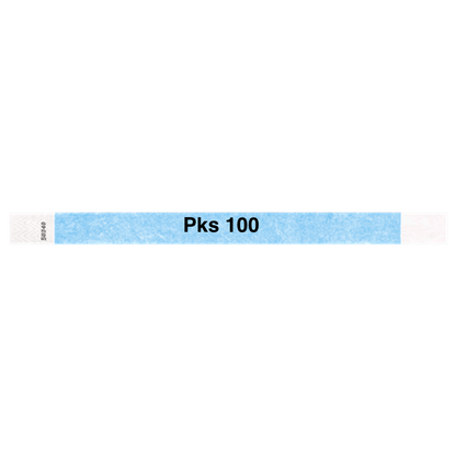 tyvek 3/4" solid wristband sky blue pks 100