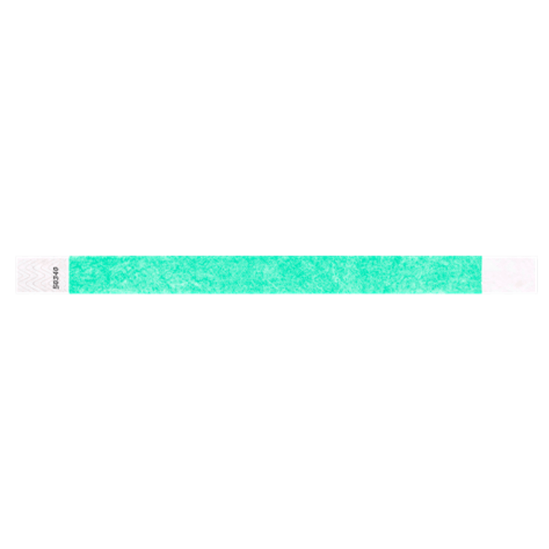 solid tyvek wristband in aqua