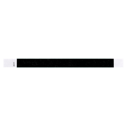 solid tyvek wristband in black