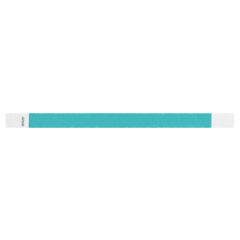 solid tyvek wristband in caribbean blue