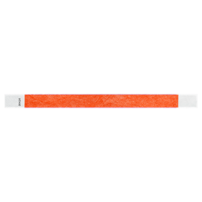 solid tyvek wristband in coral red
