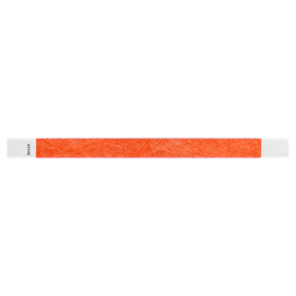 solid tyvek wristband in coral red