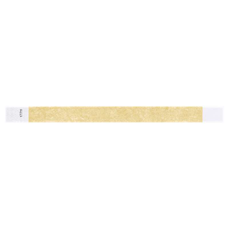 solid tyvek wristband in gold