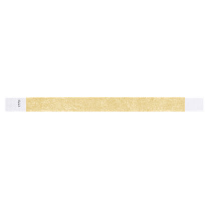 solid tyvek wristband in gold
