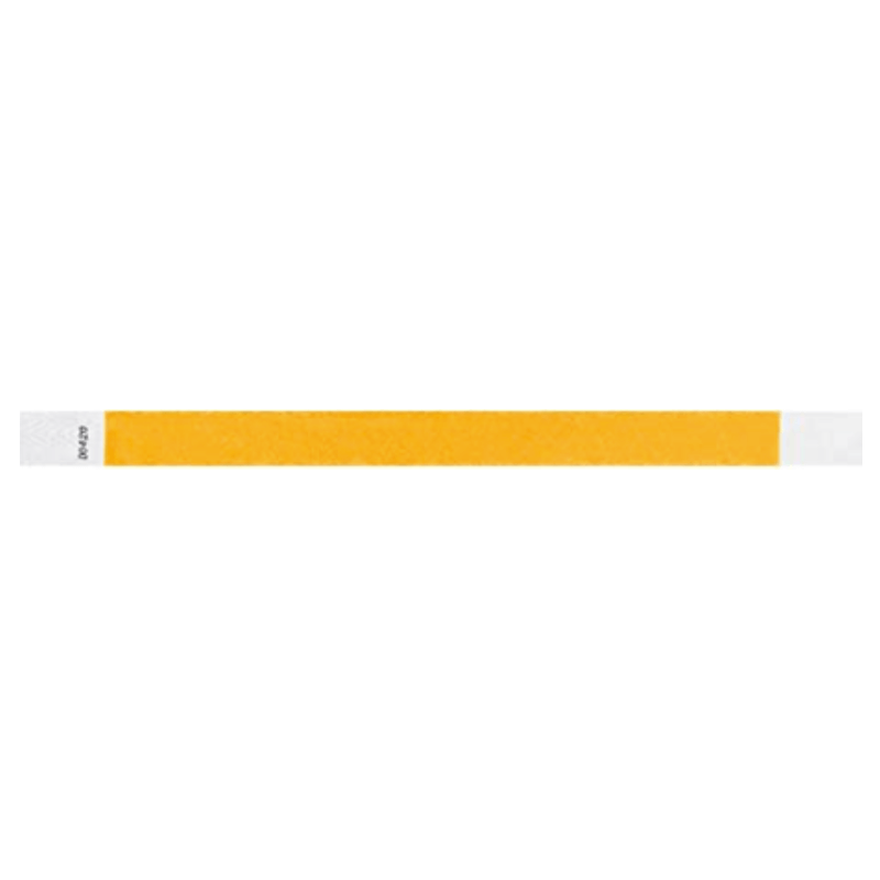 solid tyvek wristband in goldenrod
