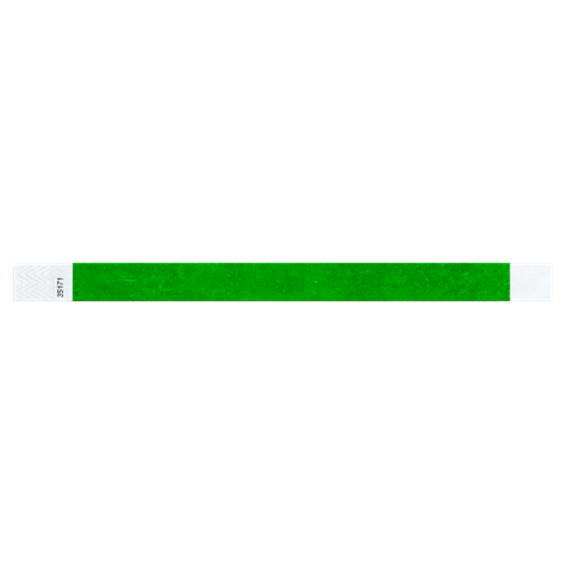 solid tyvek wristband in kelly green