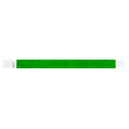 solid tyvek wristband in kelly green