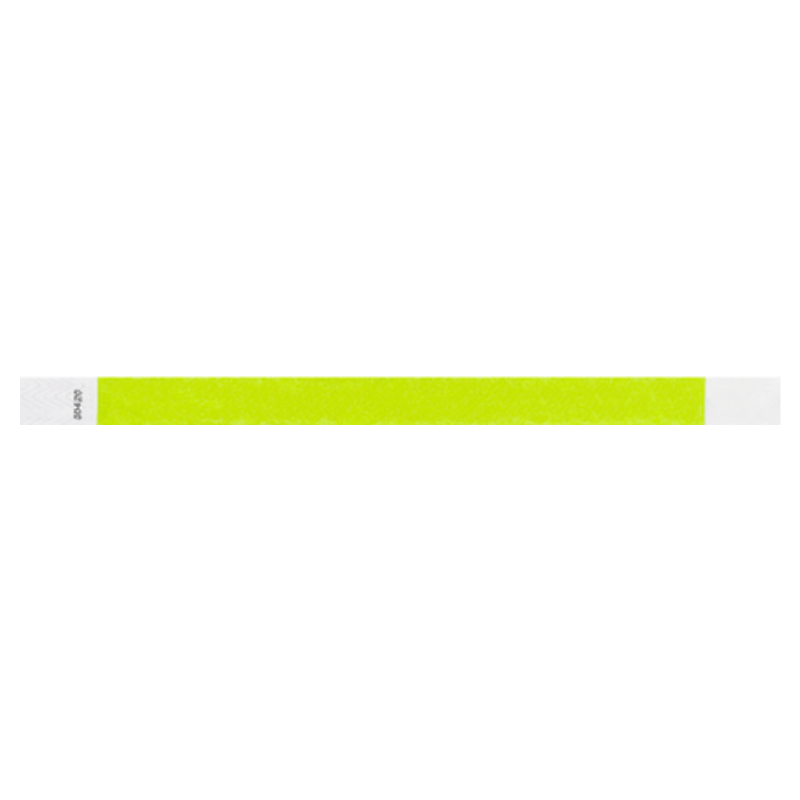 solid tyvek wristband in lime green