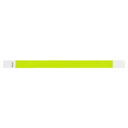 solid tyvek wristband in lime green