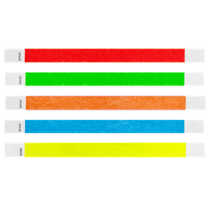 solid tyvek wristband in multi colour
