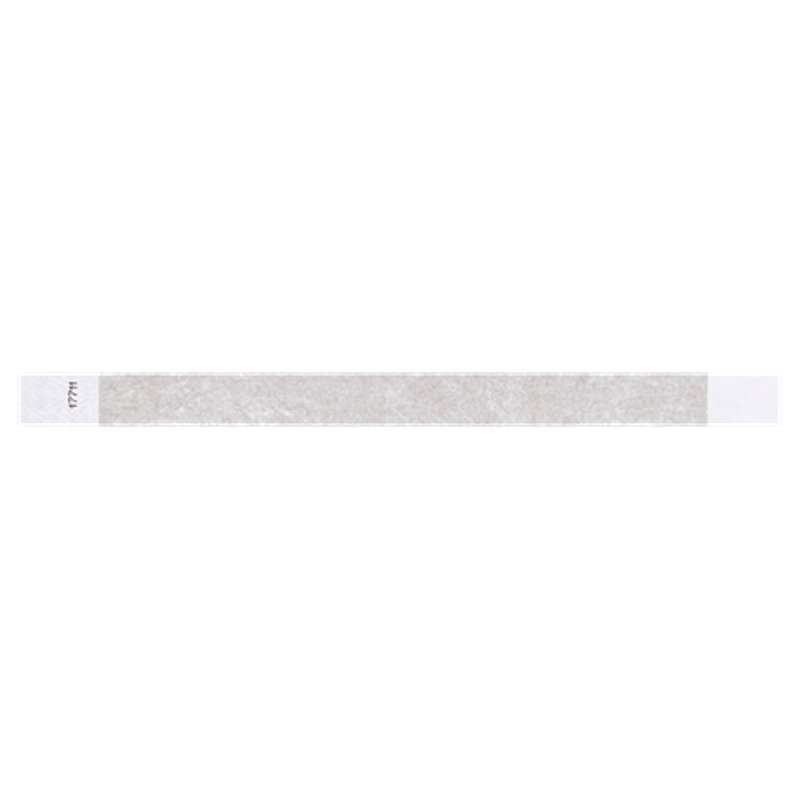 solid tyvek wristband in silver
