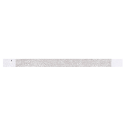 solid tyvek wristband in silver
