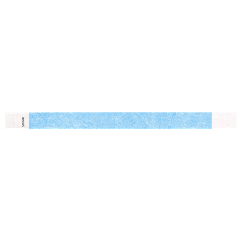 solid tyvek wristband in sky blue