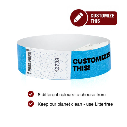 Litter Free Custom - 3/4" Tyvek® Wristbands